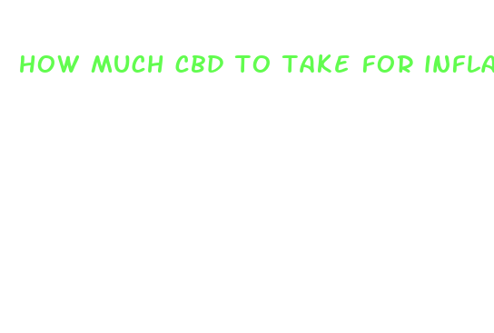 how much cbd to take for inflammation