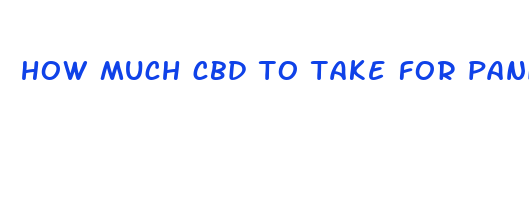 how much cbd to take for panic disorder