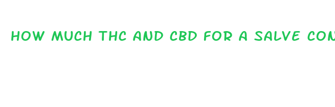 how much thc and cbd for a salve concentration