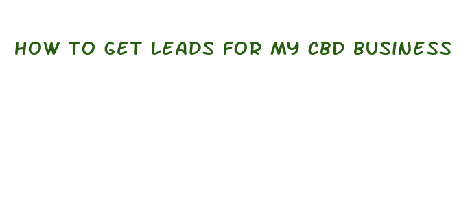 how to get leads for my cbd business