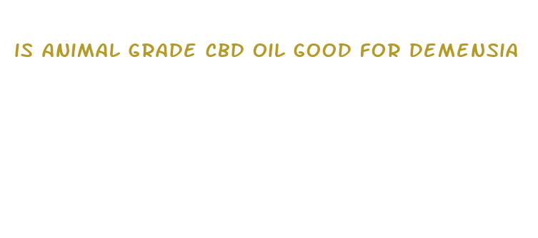 is animal grade cbd oil good for demensia