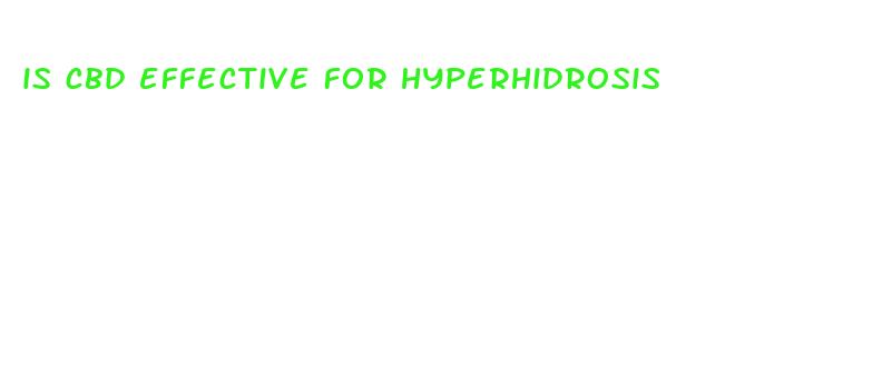 is cbd effective for hyperhidrosis