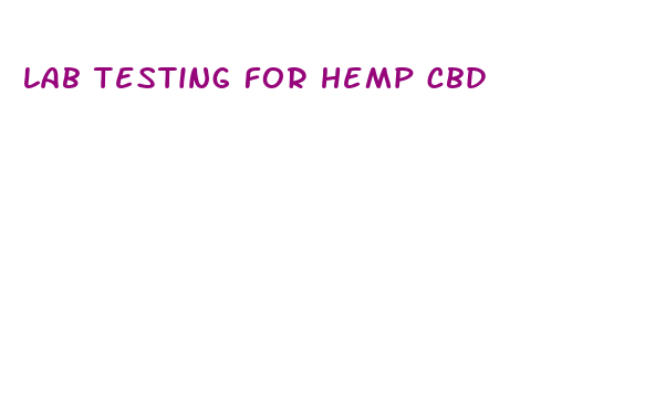 lab testing for hemp cbd