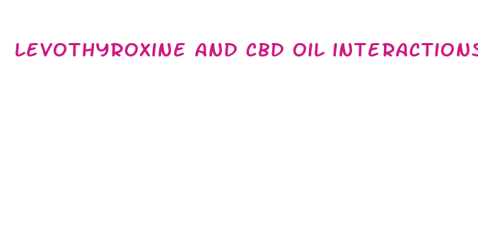 levothyroxine and cbd oil interactions