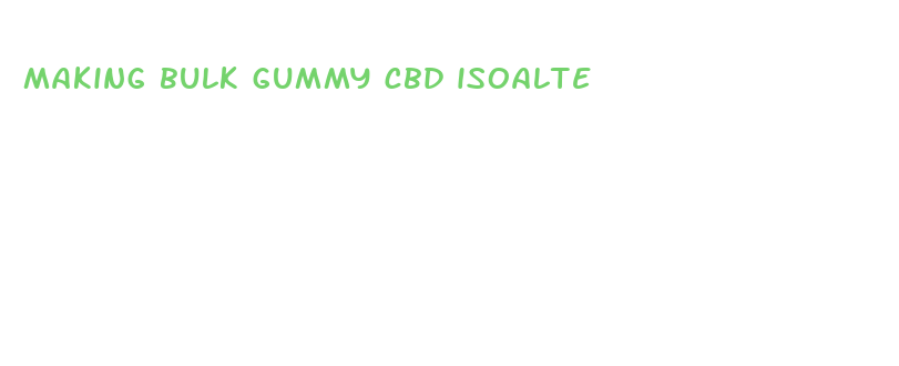 making bulk gummy cbd isoalte