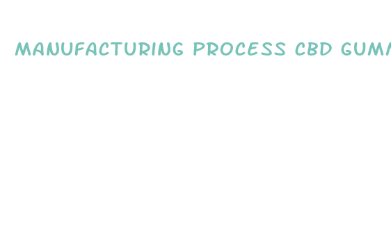 manufacturing process cbd gummies