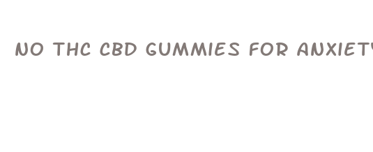 no thc cbd gummies for anxiety