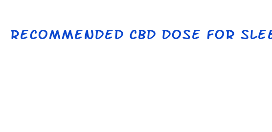 recommended cbd dose for sleep