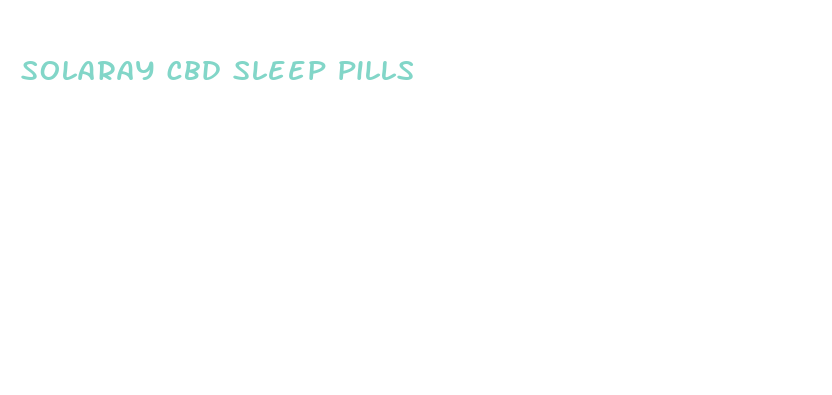 solaray cbd sleep pills