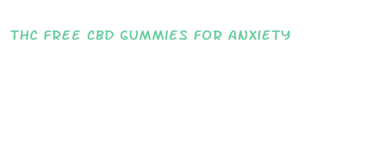 thc free cbd gummies for anxiety