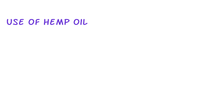 use of hemp oil