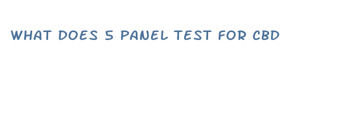 what does 5 panel test for cbd