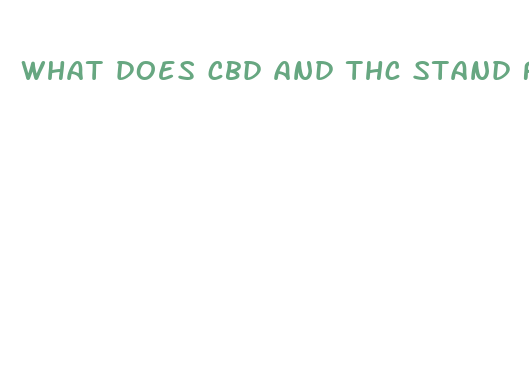 what does cbd and thc stand for in marijuana