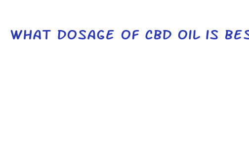 what dosage of cbd oil is best for pain