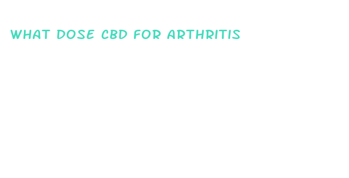 what dose cbd for arthritis