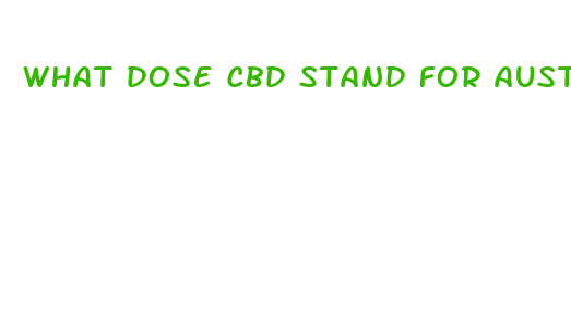 what dose cbd stand for australia