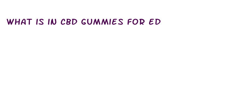 what is in cbd gummies for ed