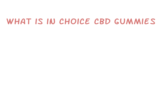 what is in choice cbd gummies