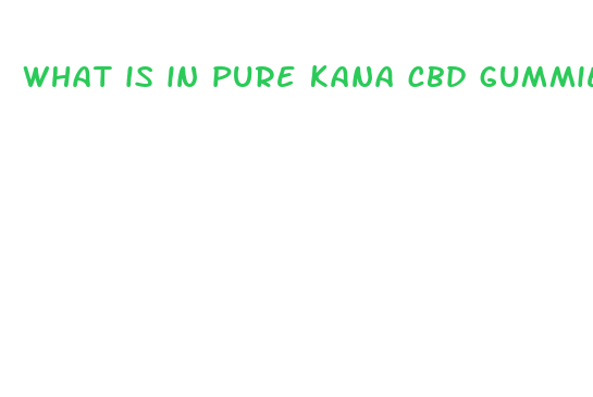 what is in pure kana cbd gummies