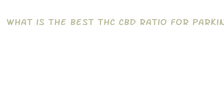 what is the best thc cbd ratio for parkinsons