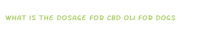 what is the dosage for cbd oli for dogs