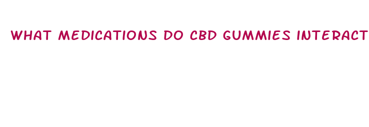 what medications do cbd gummies interact with