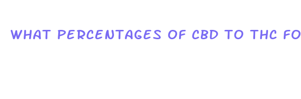 what percentages of cbd to thc for anxiety