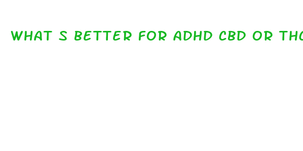 what s better for adhd cbd or thc