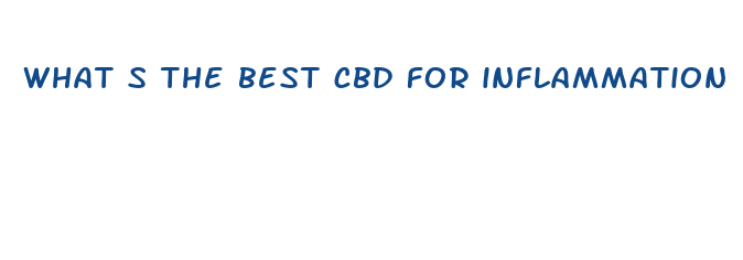 what s the best cbd for inflammation