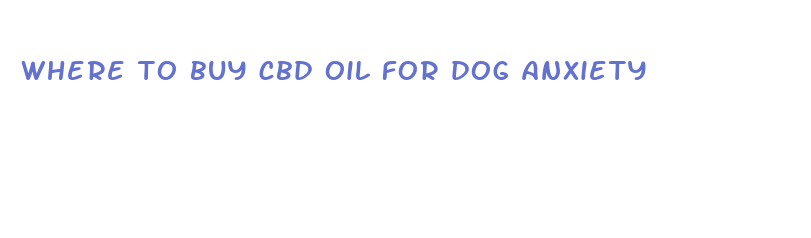 where to buy cbd oil for dog anxiety