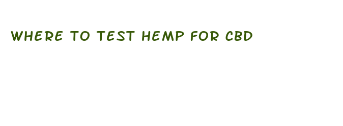 where to test hemp for cbd