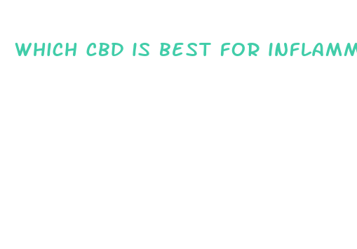 which cbd is best for inflammation