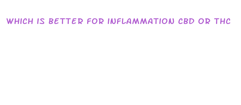 which is better for inflammation cbd or thc