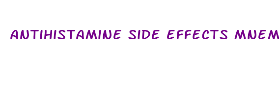 antihistamine side effects mnemonic