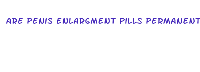 are penis enlargment pills permanent