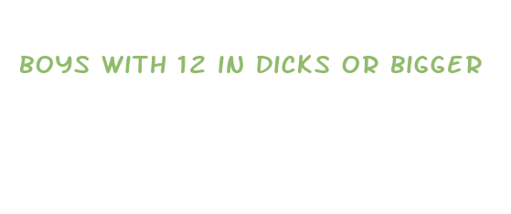 boys with 12 in dicks or bigger