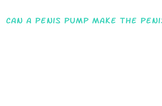 can a penis pump make the penis bigger