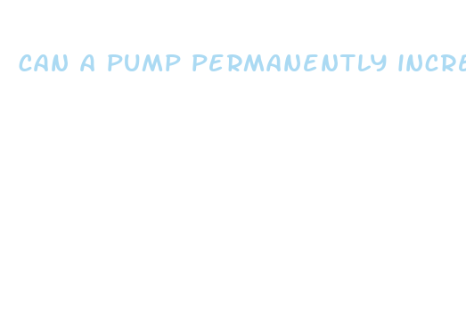 can a pump permanently increase penis size