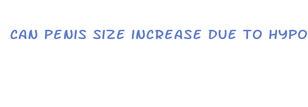 can penis size increase due to hypogandism