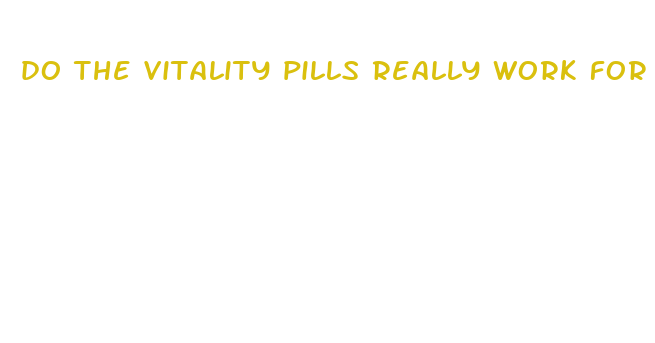 do the vitality pills really work for ed