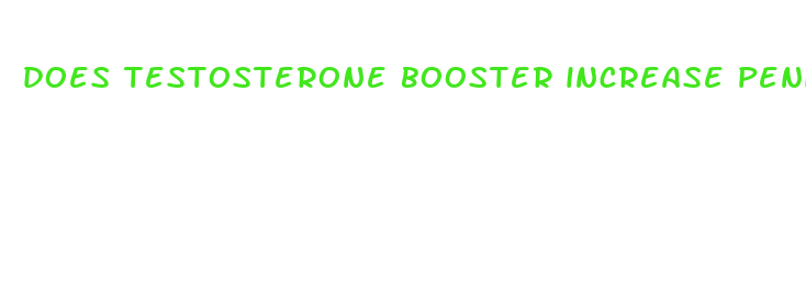 does testosterone booster increase penis size