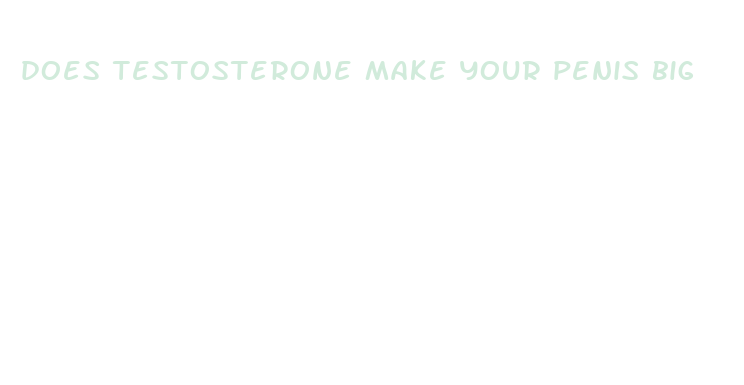 does testosterone make your penis big