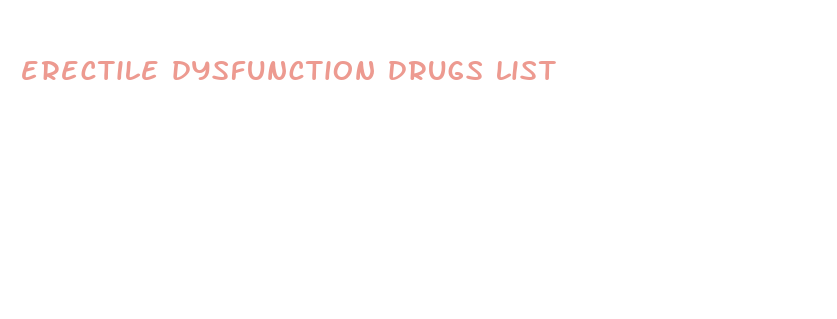 erectile dysfunction drugs list