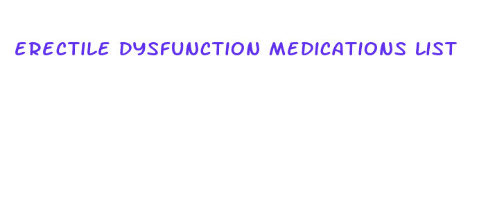 erectile dysfunction medications list