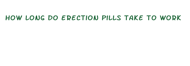 how long do erection pills take to work