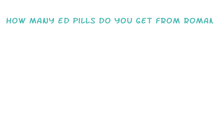 how many ed pills do you get from roman