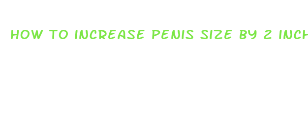 how to increase penis size by 2 inches