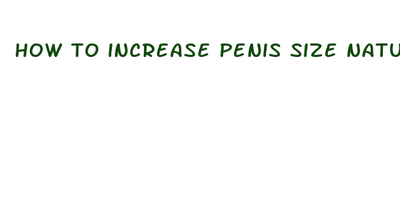 how to increase penis size naturaly