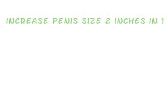 increase penis size 2 inches in 1 month