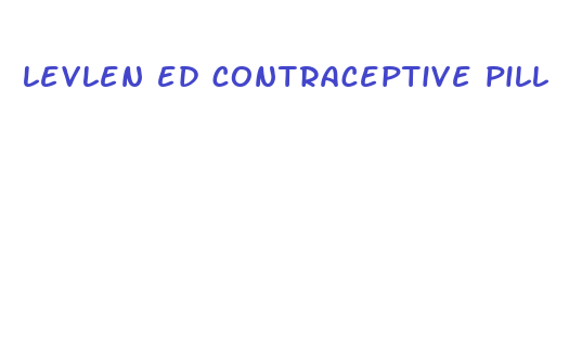 levlen ed contraceptive pill